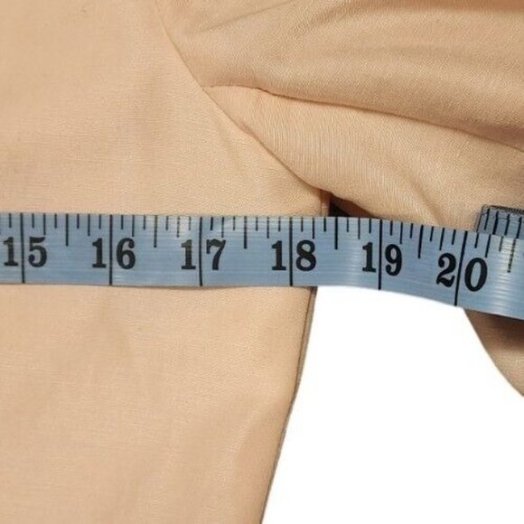 Vtg Oscar de la Renta Skirt Sz 8 Blazer Sz 6 Pale Pink Silk Linen Skirt Suit - Picture 7 of 15